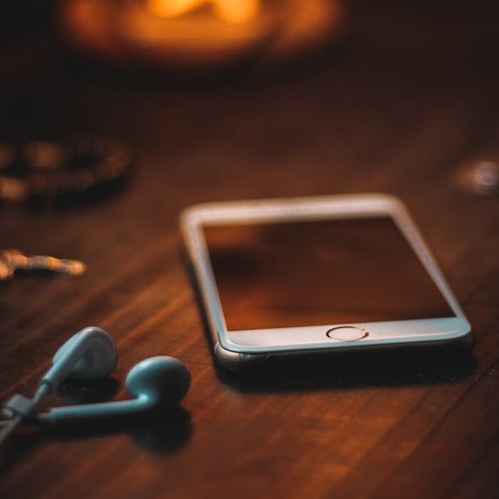 phone on table